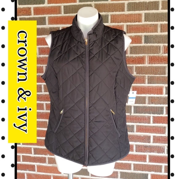 crown & ivy Jackets & Blazers - ⚫️⚫️crown & ivy Quilted Vest⚫️⚫️